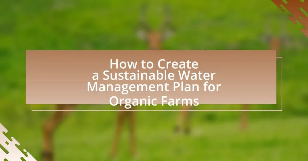 How to Create a Sustainable Water Management Plan for Organic Farms