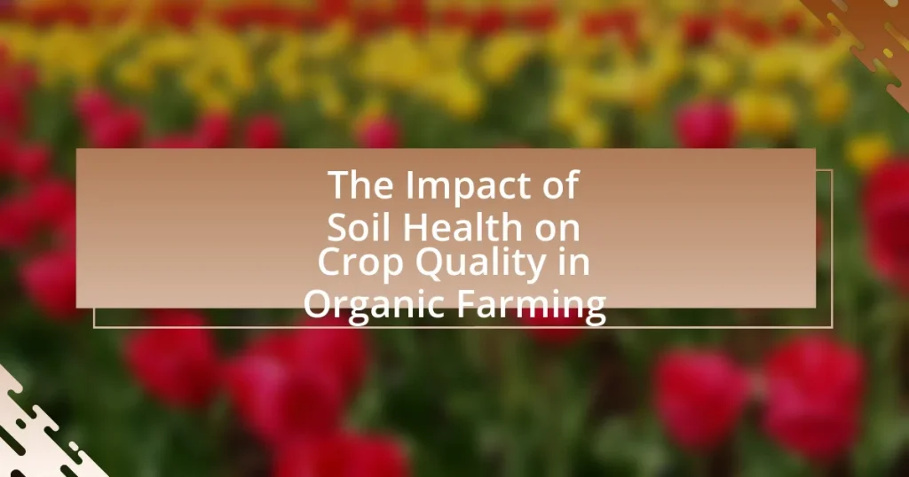 The Impact of Soil Health on Crop Quality in Organic Farming