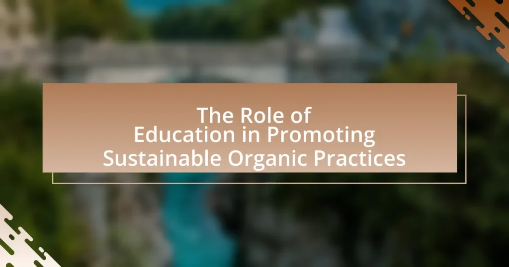 The Role of Education in Promoting Sustainable Organic Practices