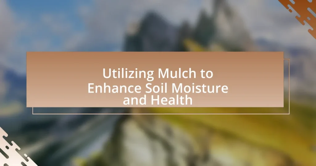 Utilizing Mulch to Enhance Soil Moisture and Health
