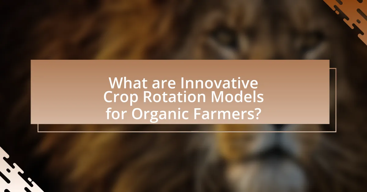 What are Innovative Crop Rotation Models for Organic Farmers?