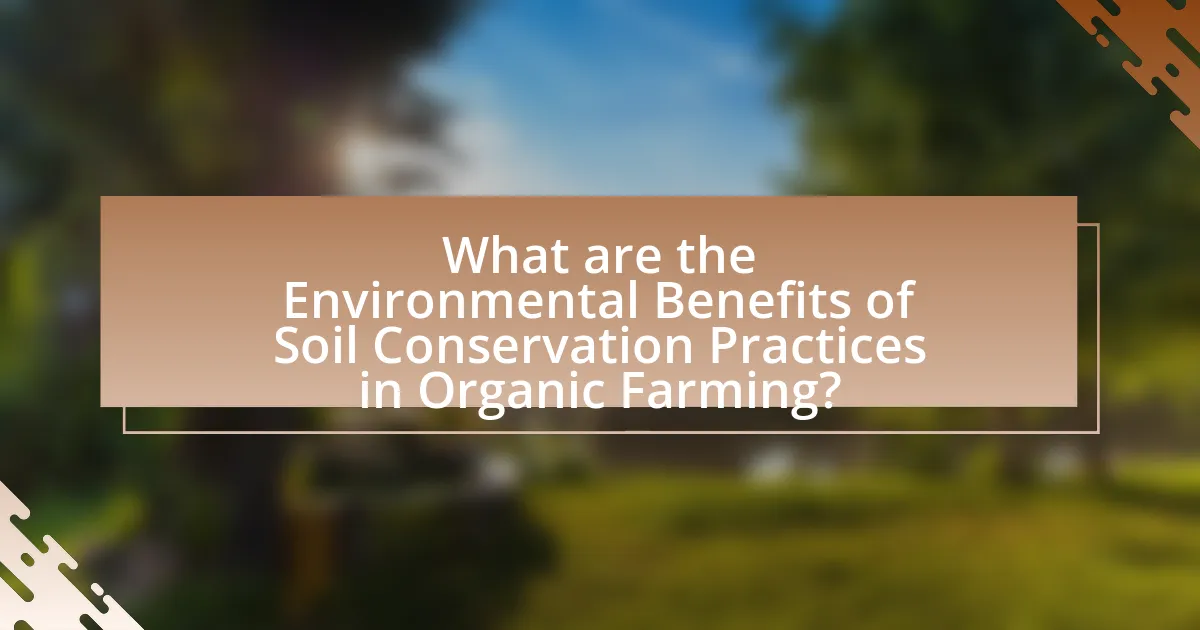 What are the Environmental Benefits of Soil Conservation Practices in Organic Farming?